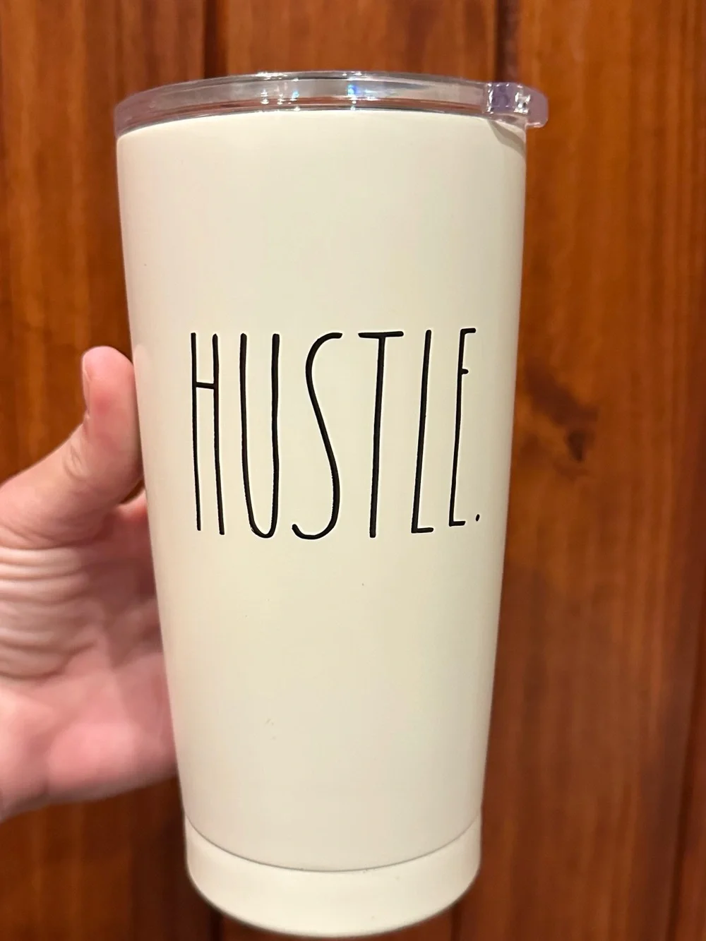 Hustle Stainless Travel Tumbler - Cream  Rae Dunn